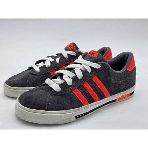Adidas Neo Grey/Neon Orange Sz. 6.5 Mens Sneakers | Skateboard Shoes - Picture 1 of 8